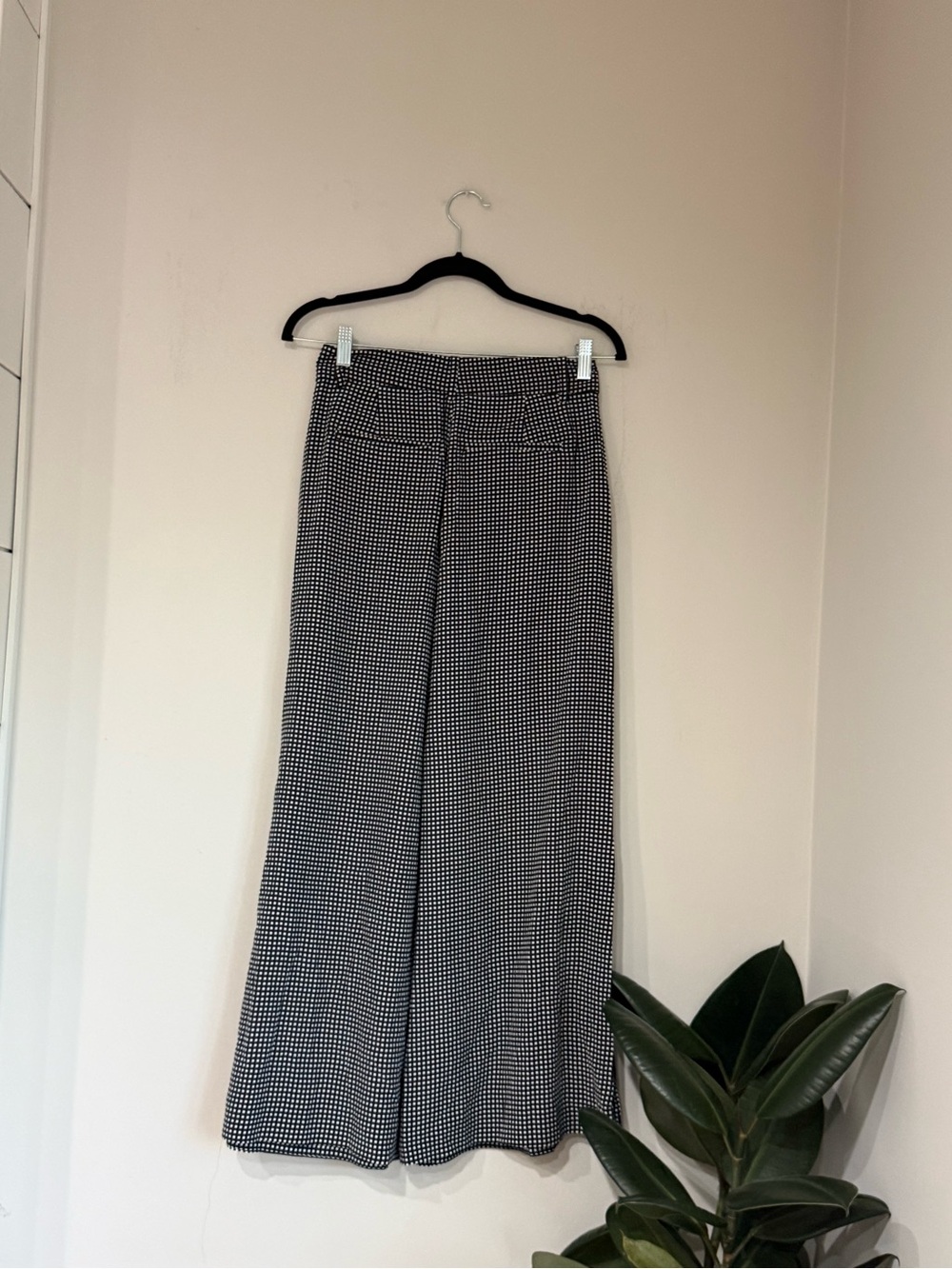 Equipment Femme 100% Silk Gingham Wide Leg Crop Pants Size 4 NWT - Picture 3 of 6